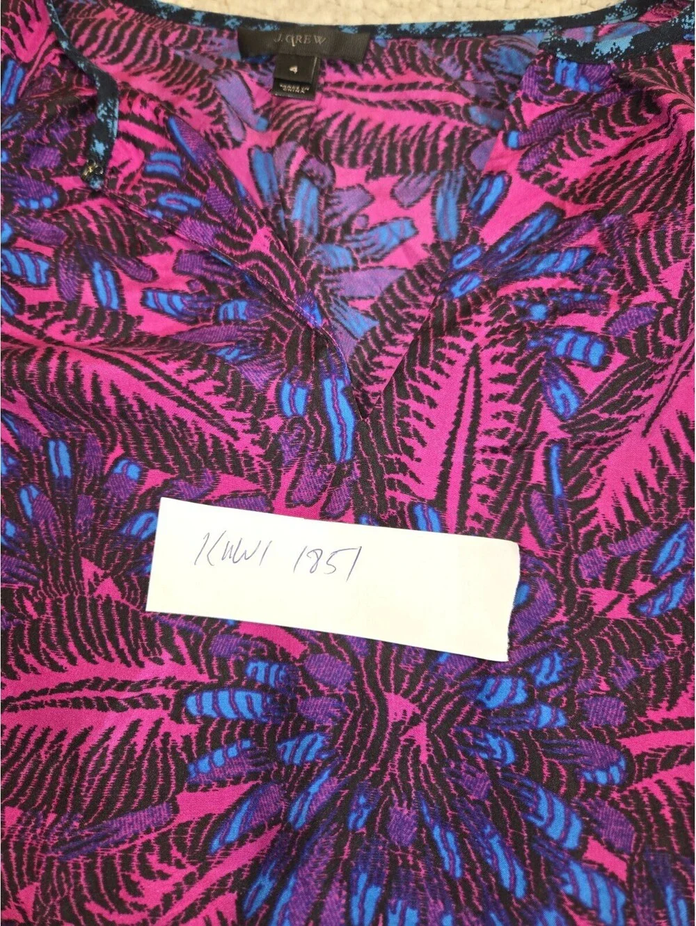 j crew silk top Sleeveless Midnight Floral Purple Cocoon Boho Festival Hippy